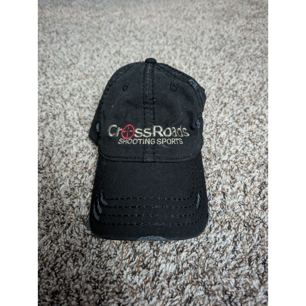 Crossroads Shooting Sports Hat Strapback‎ Adjustable Cap Baseball Black